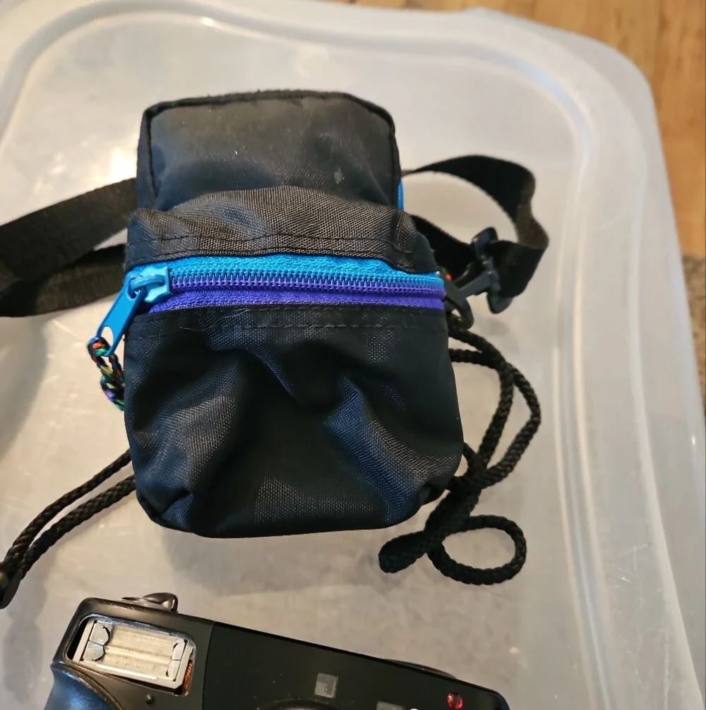 Olympus Black Compact Point-and-Shoot Film Cameraz3